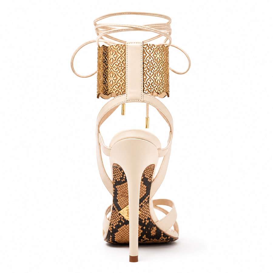 Beige Leather Bianca Sandal