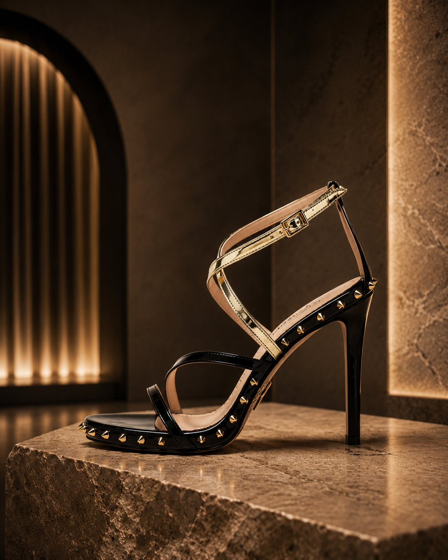 Black Patent Staci Sandal