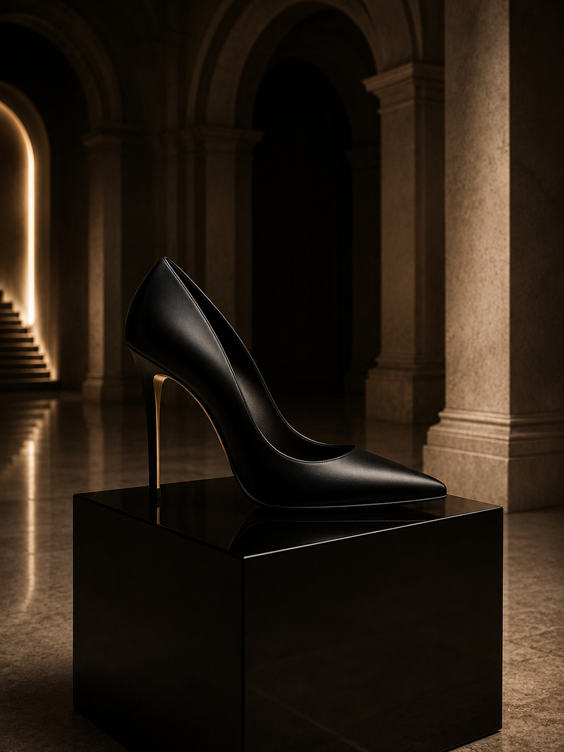 Oak Parquet Silk Mule