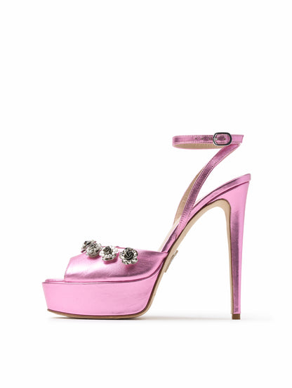 METALLIC EMILIANA PLATFORM SANDAL 